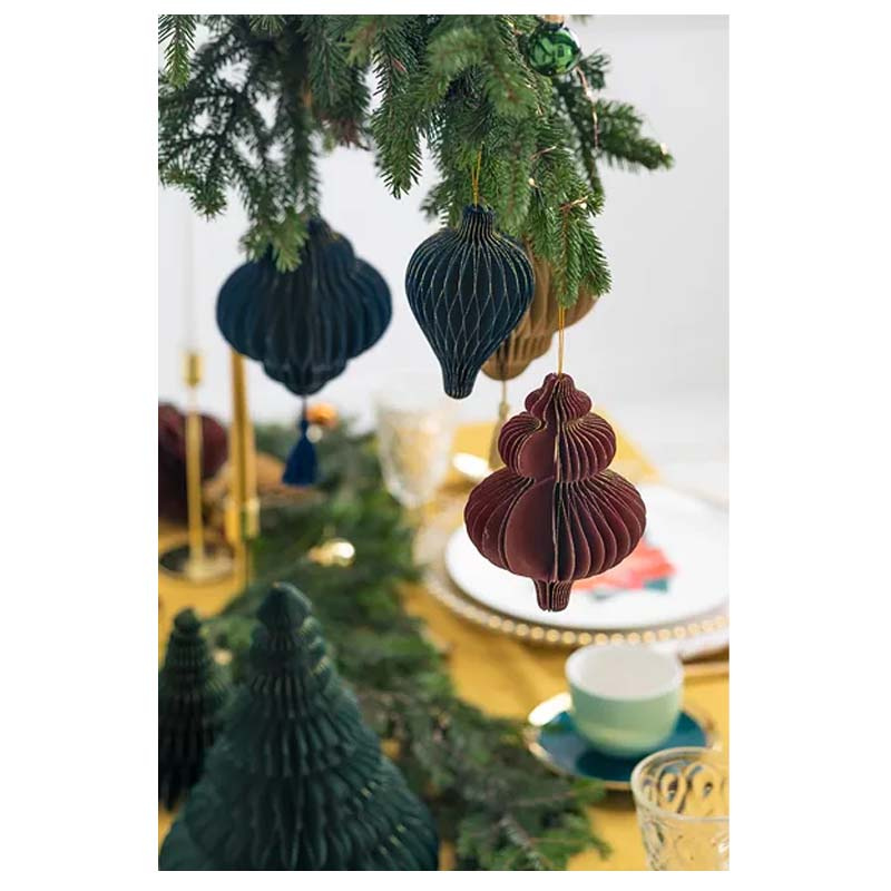 Honeycomb Mörkblå Lykta