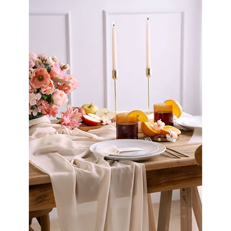 Bordslöpare Chiffong Cream 