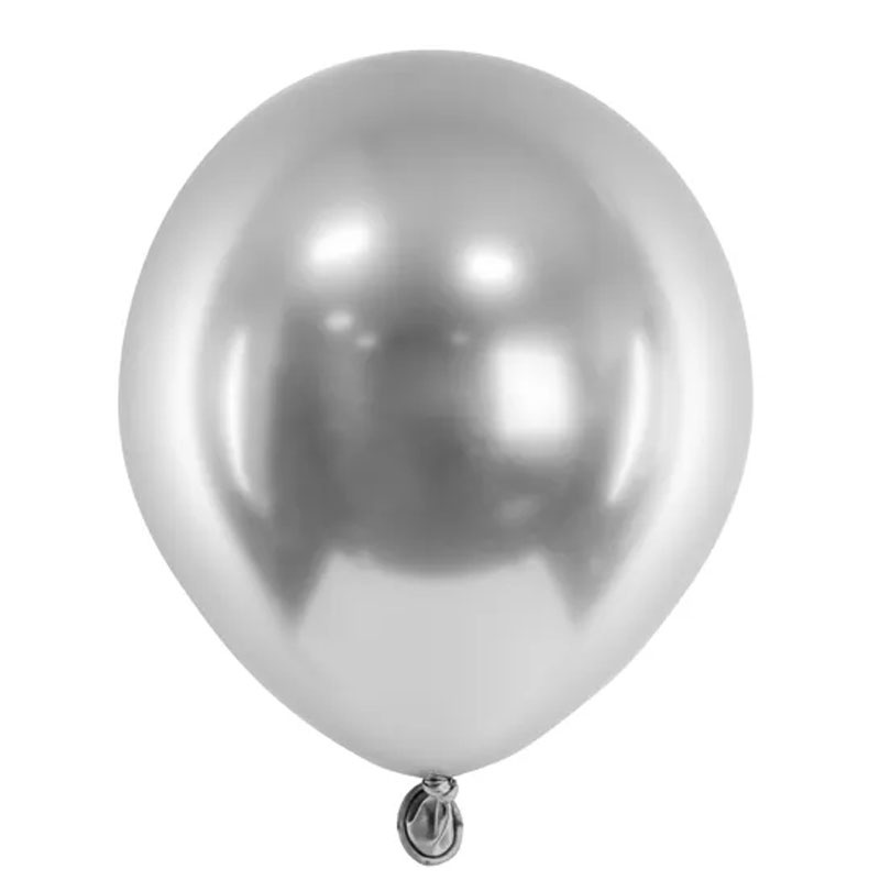Ballonger Silver Glossy 13cm 50-pack