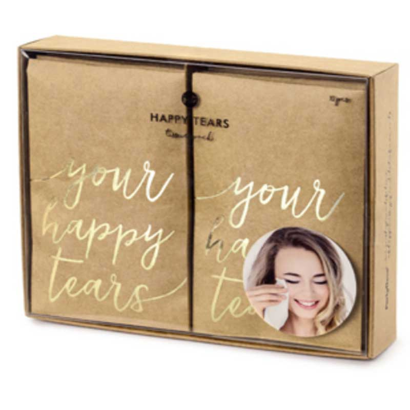 Näsdukar Happy tears Guld