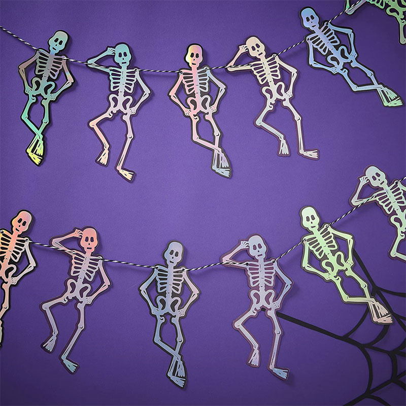 Girlang Skelett Holografisk 