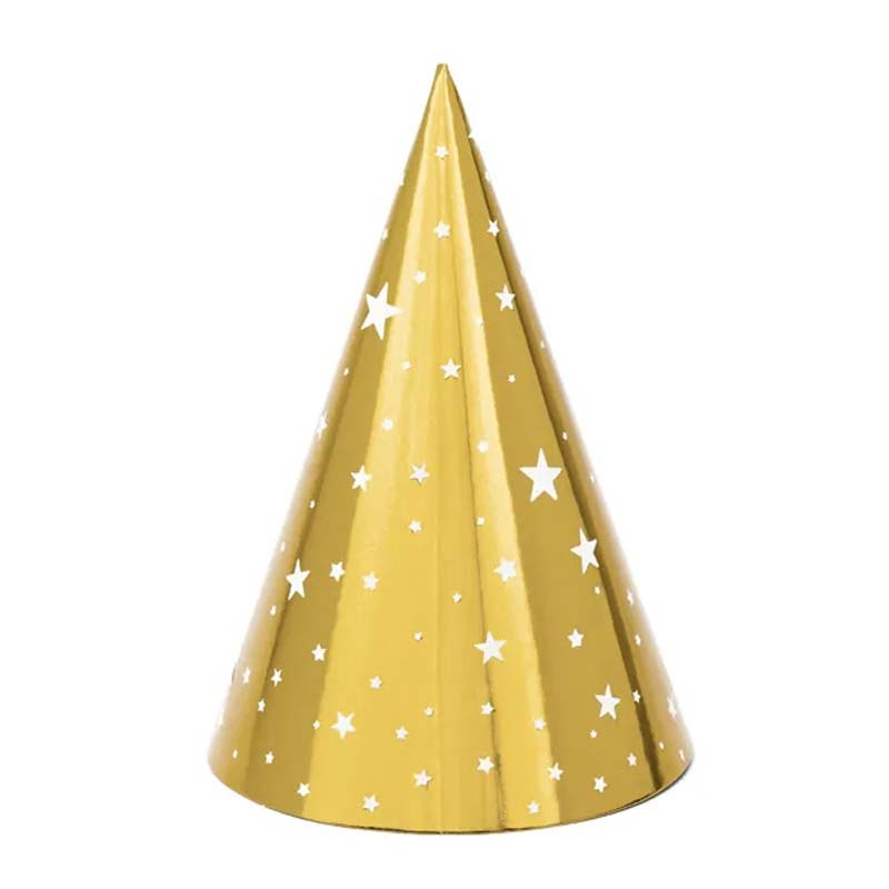Partyhattar Guld Stjärnor