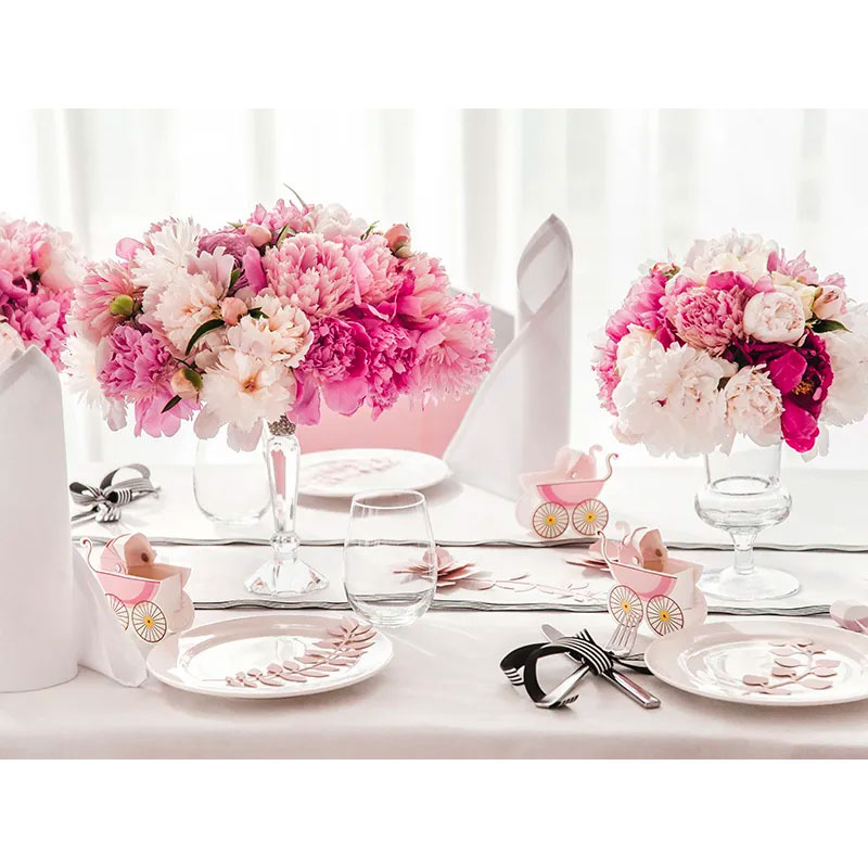 Pappersdekorationer Löv Rosa