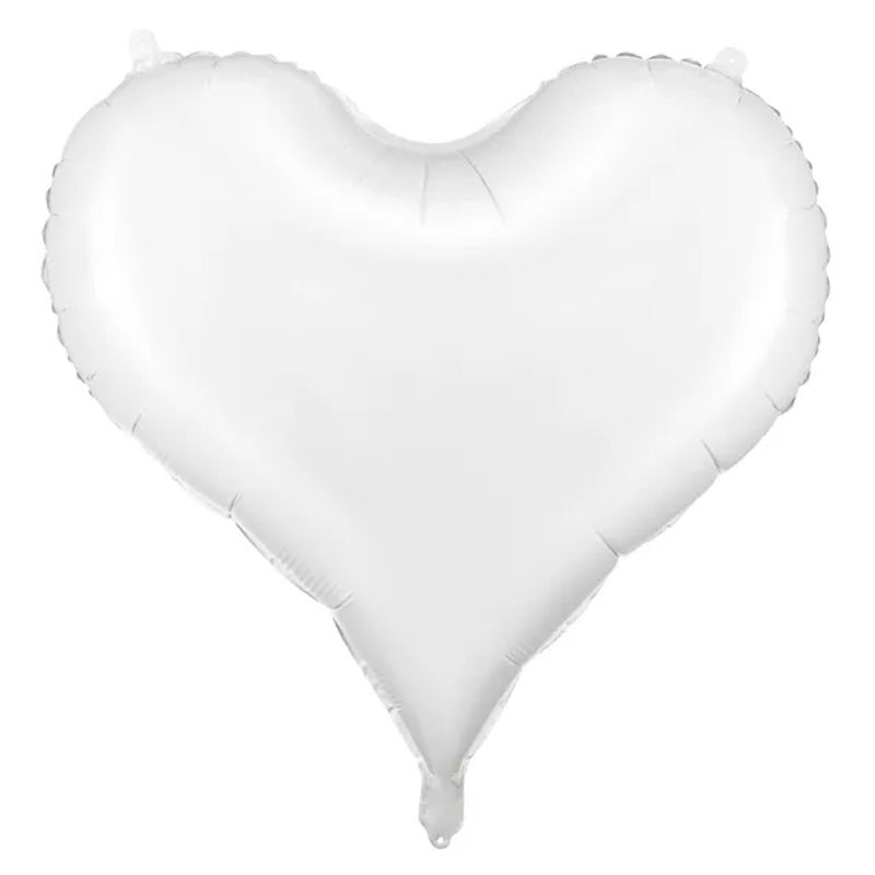 Foliehjärta vit 75cm
