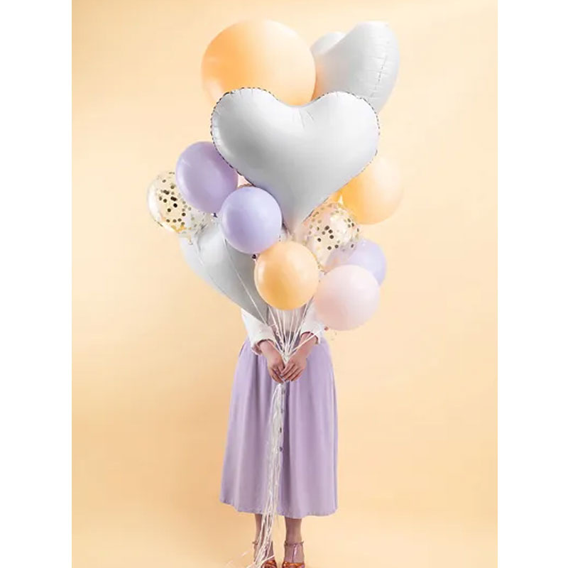 Foliehjärta vit 75cm