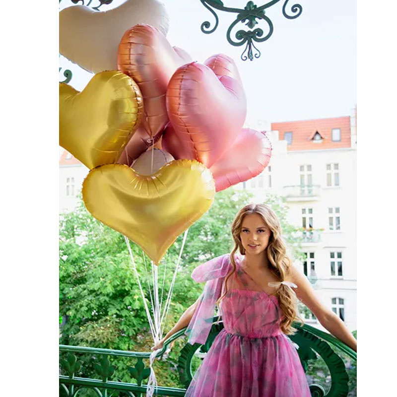 Foliehjärta Ljusrosa 75cm