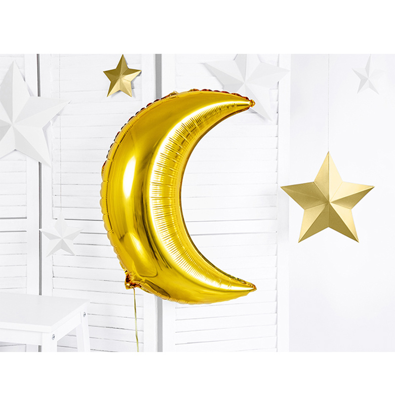 Folieballong Halvmåne Guld