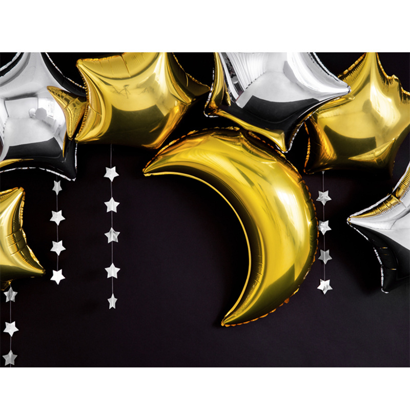 Folieballong Halvmåne Guld