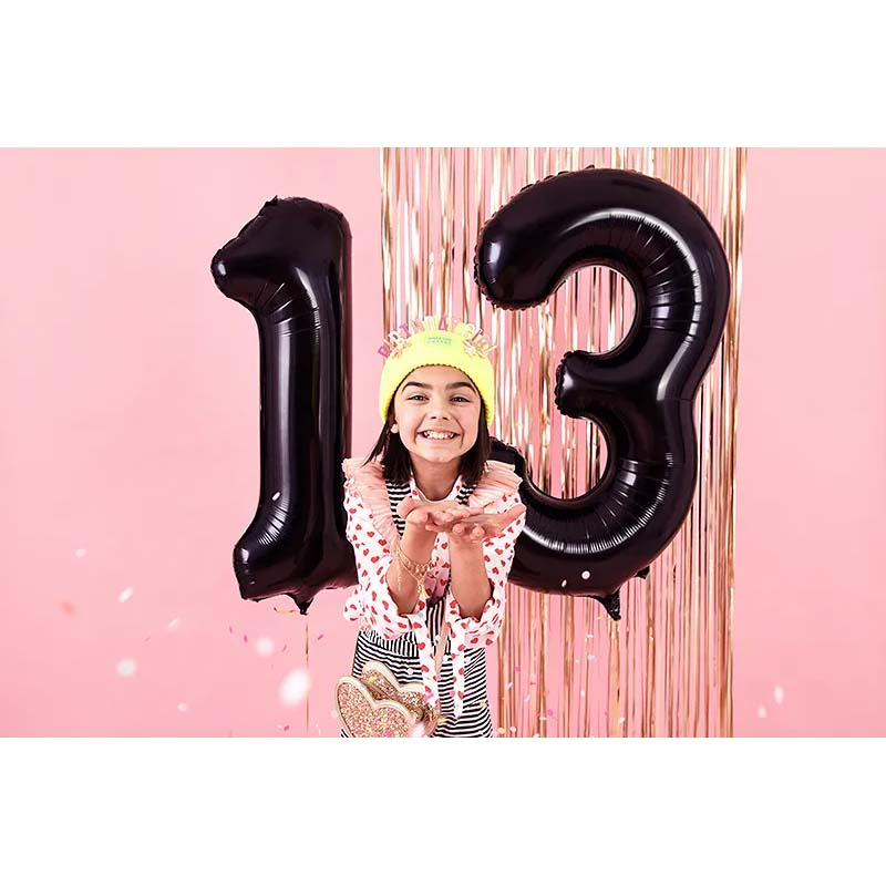 Sifferballong 1 Svart  