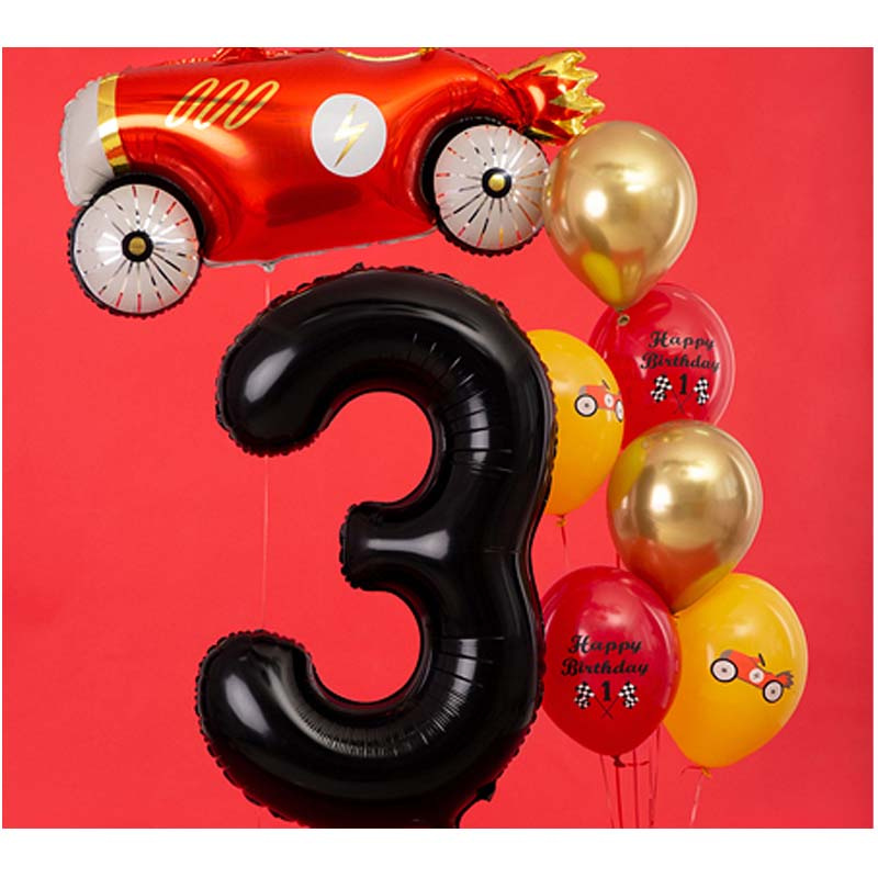 Sifferballong 3 Svart