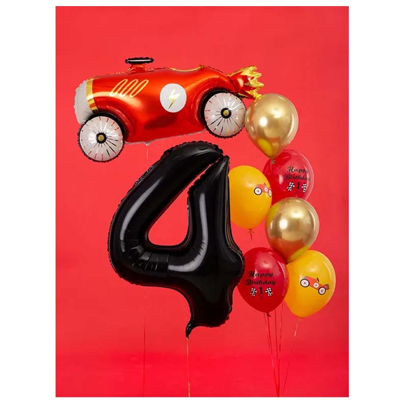 Sifferballong 4 Svart