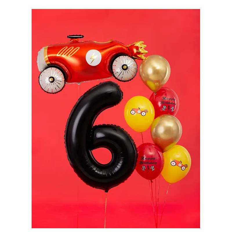 Sifferballong 6 Svart