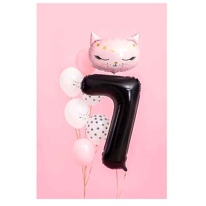 Sifferballong 7 Svart