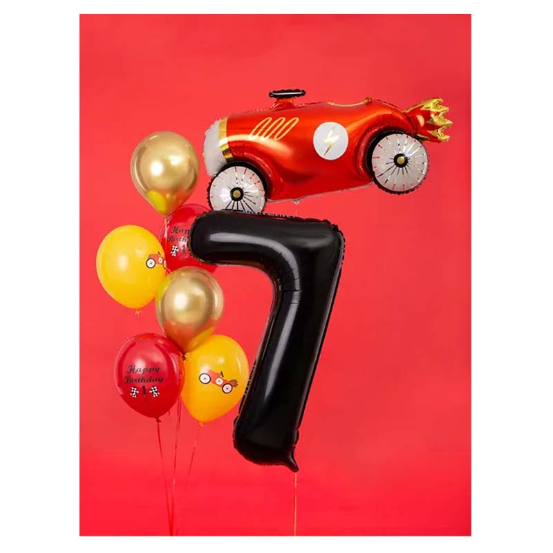 Sifferballong 7 Svart