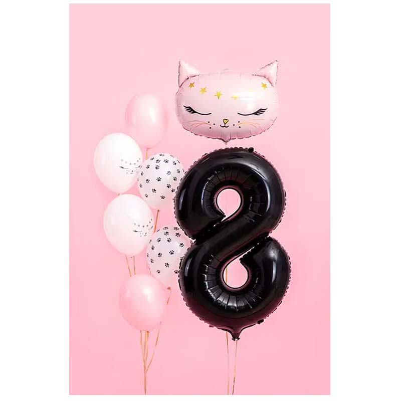 Sifferballong 8 Svart