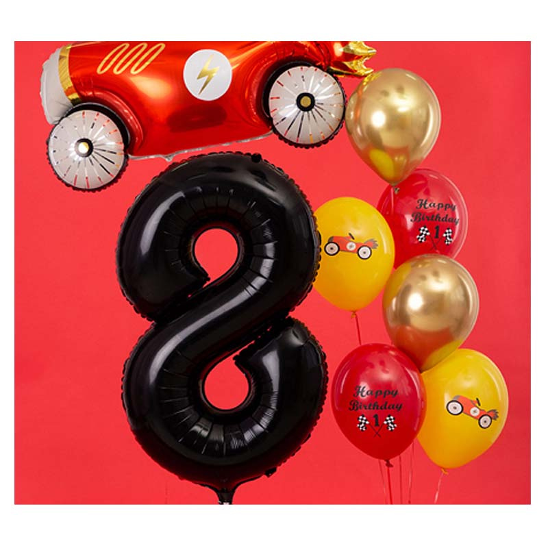 Sifferballong 8 Svart