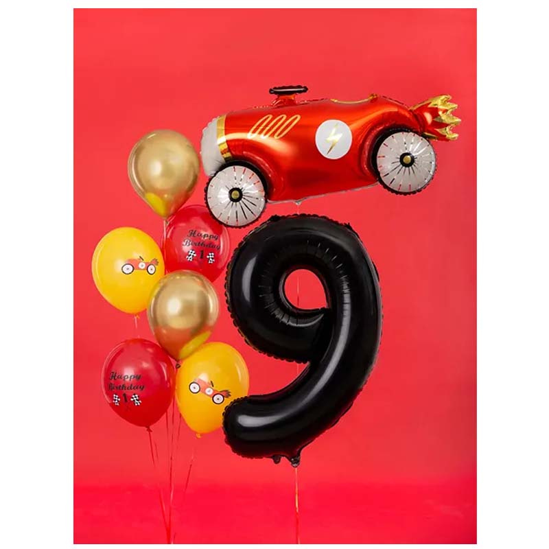 Sifferballong 9 Svart