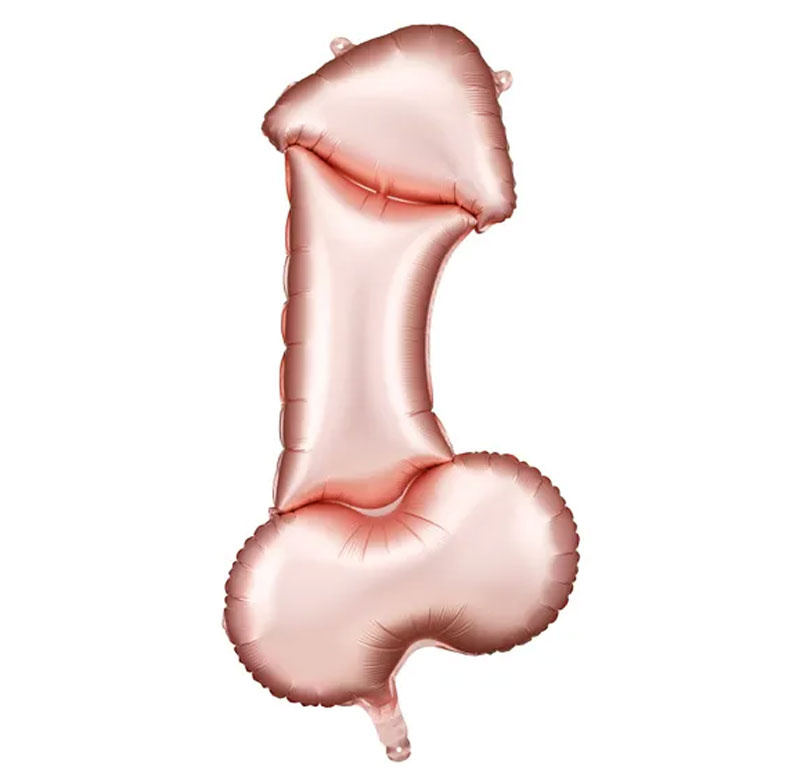 Folieballong Penis Roséguld