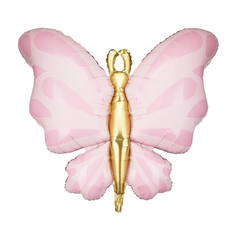 Folieballong Fjäril Rosa