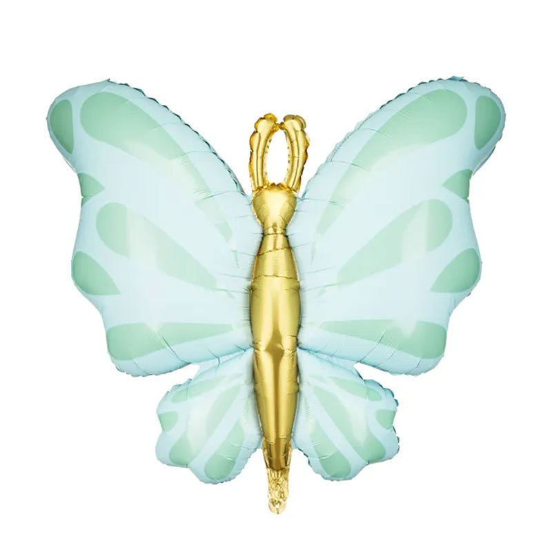 Folieballong Fjäril Mintgrön