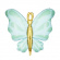 Folieballong Fjäril Mintgrön Folieballong Fjäril Mintgrön