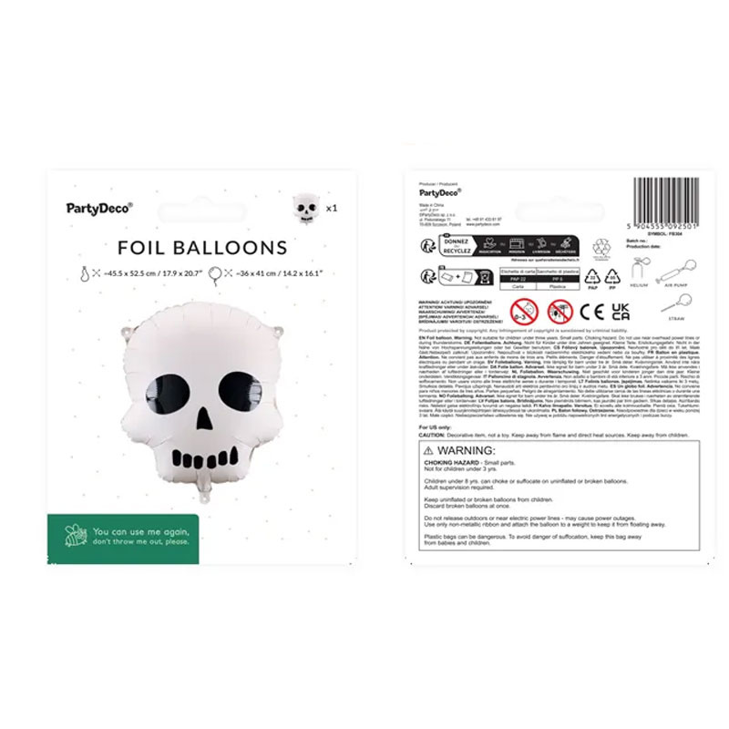 Folieballong Dödskalle