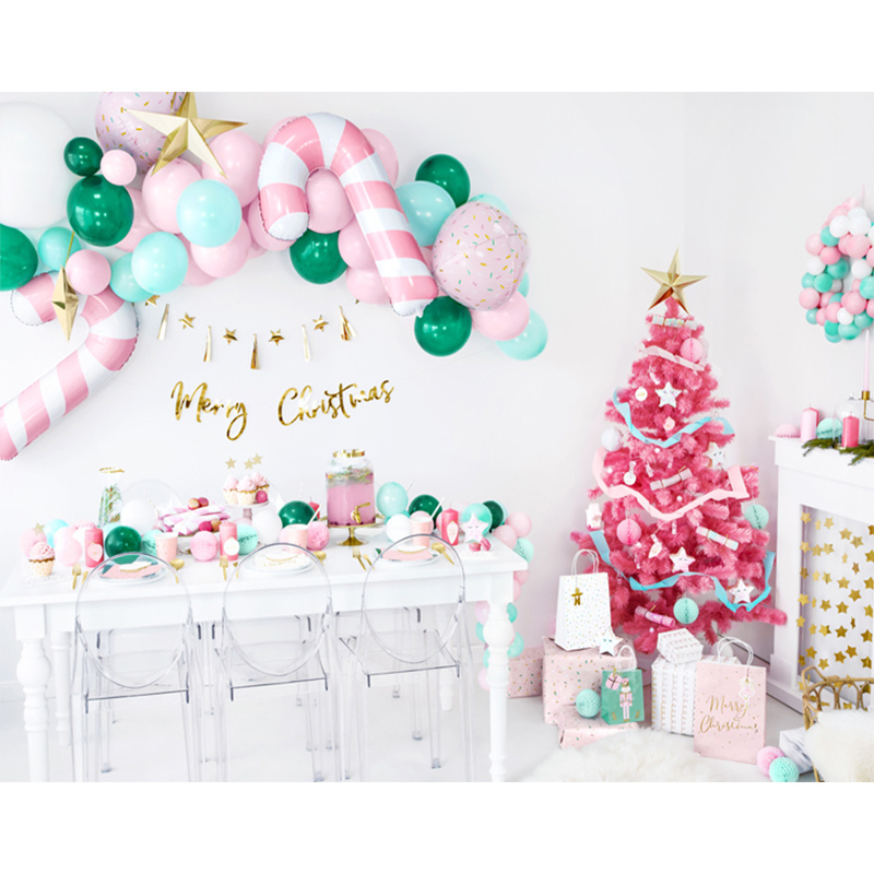 Folieballong Polkagris rosa