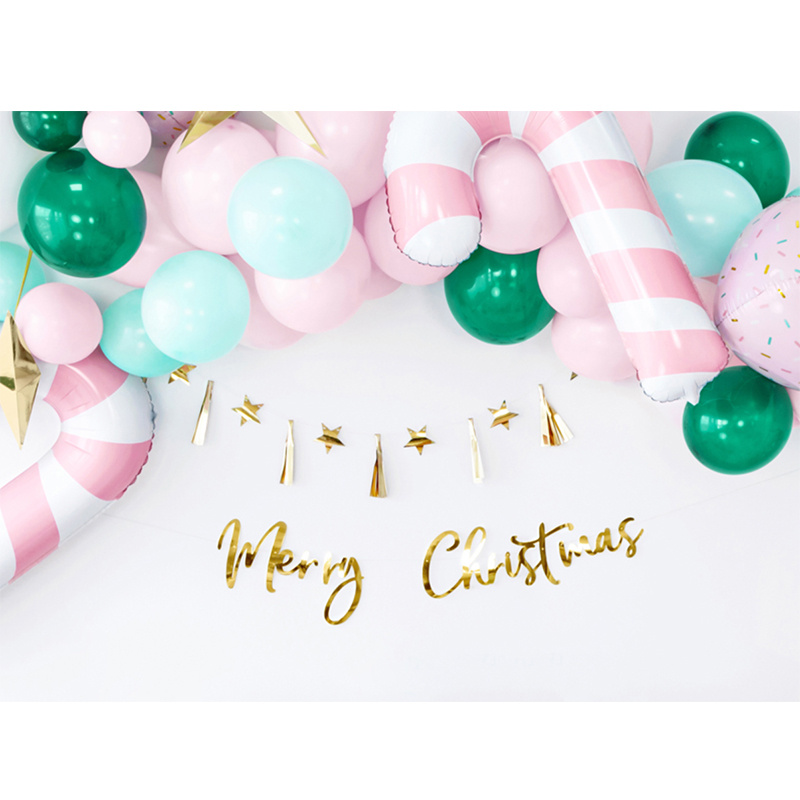 Folieballong Polkagris rosa