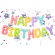 Ballongbokstäver Happy Birthday Pastell Ballongbokstäver Happy Birthday Pastell