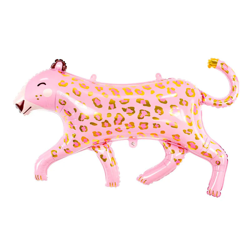 Folieballong Leopard Rosa