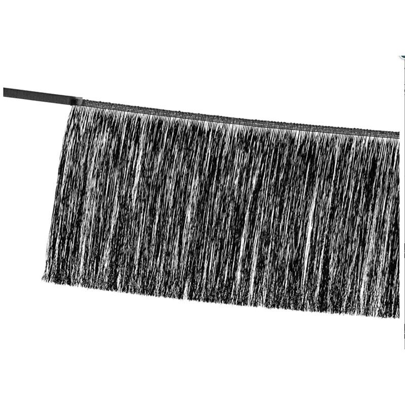 Girlang med fransar Svart