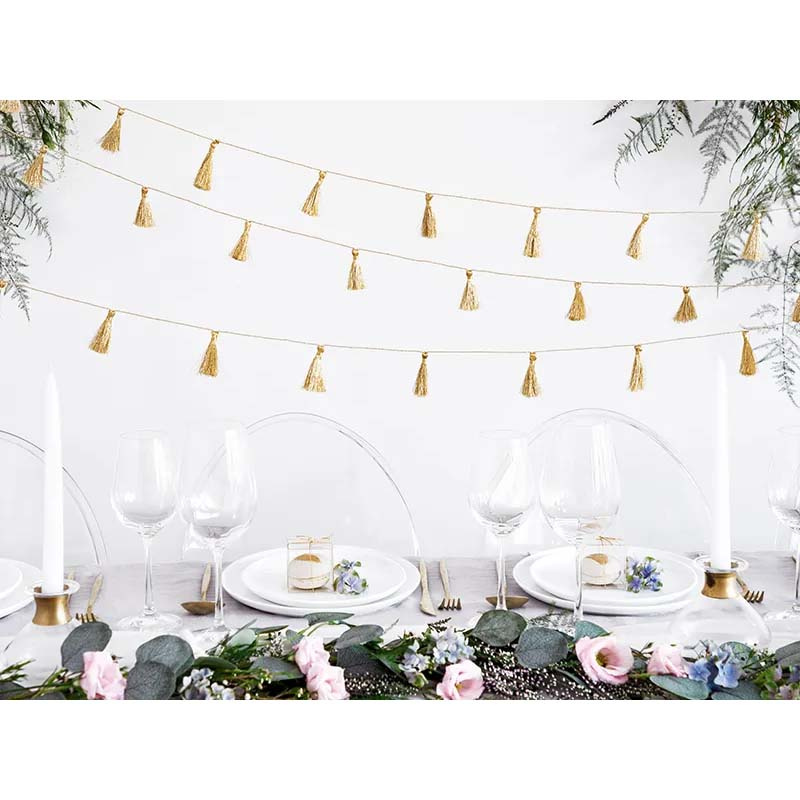 Girlang Tassels Metallic Guld
