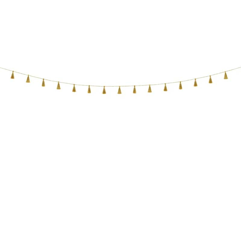 Girlang Tassels Metallic Guld