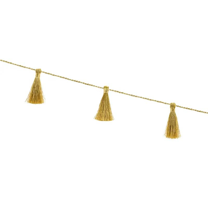 Girlang Tassels Metallic Guld