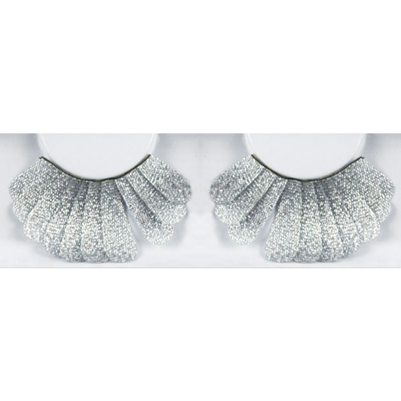 Lösögonfransar Fjädrar Silverglitter 157