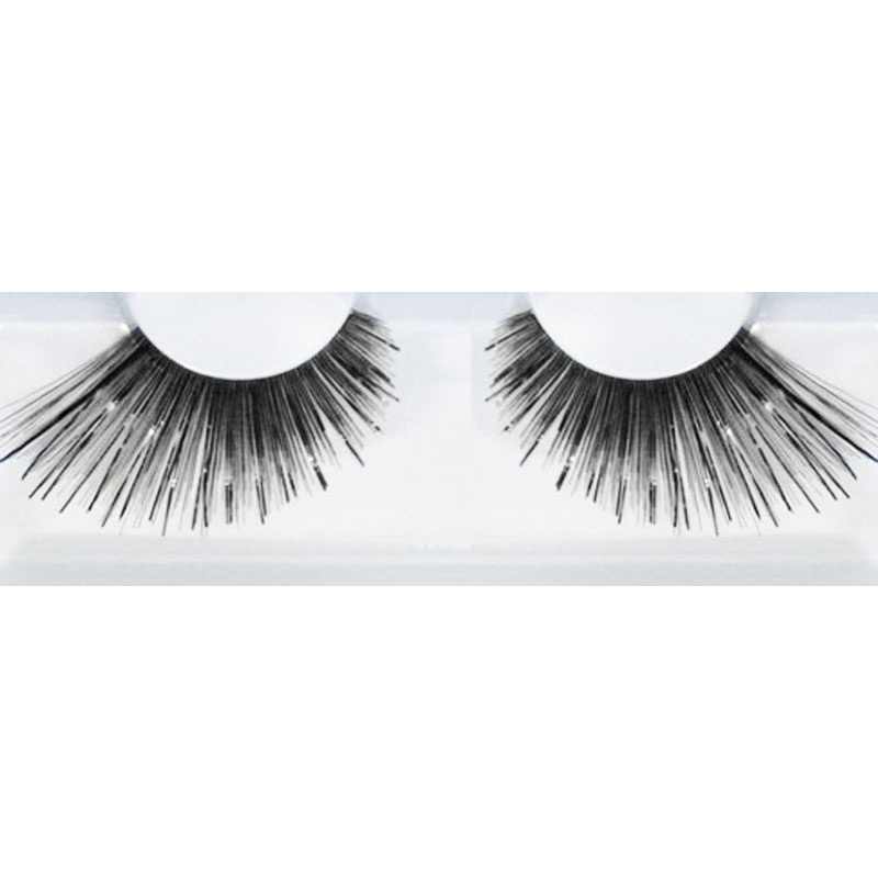 Lösögonfransar Svart Glitter XL 251