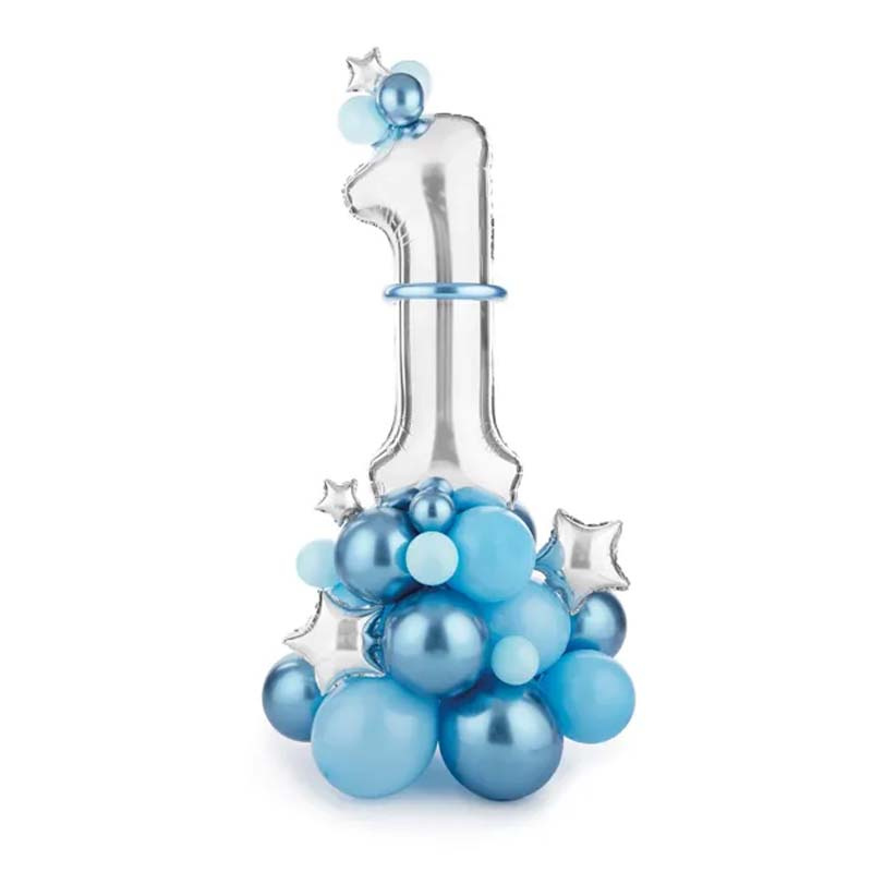 Ballongbukett 1 år Blå