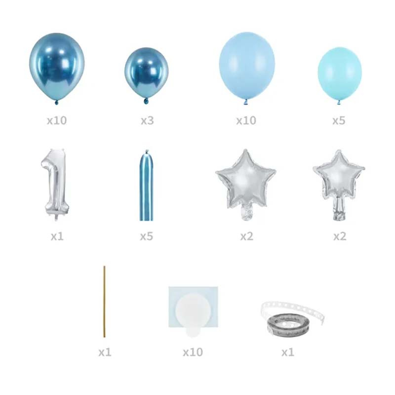 Ballongbukett 1 år Blå