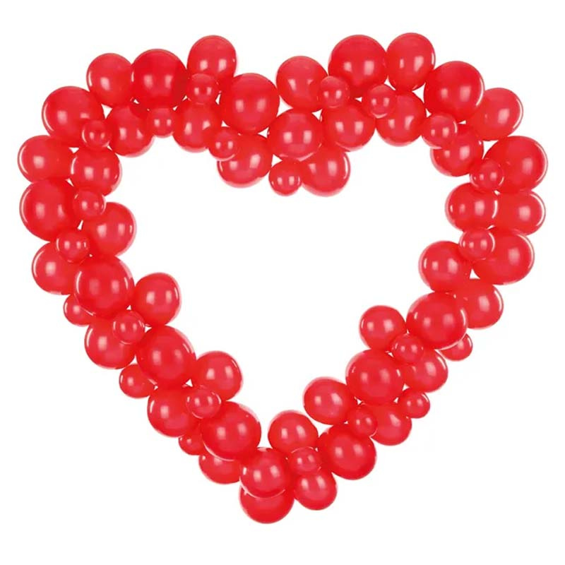 Ballonggirlang Hjärta Röd