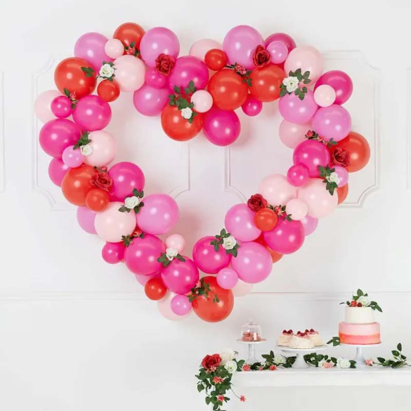 Ballonggirlang Hjärta Rosa