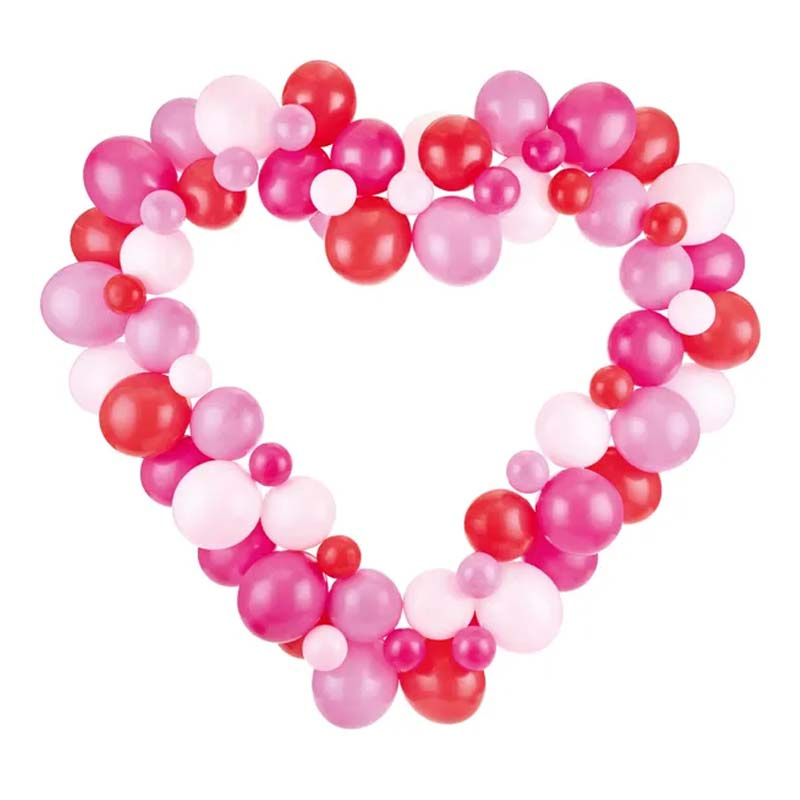 Ballonggirlang Hjärta Rosa