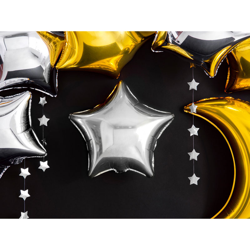 Girlang Stjärnor Silver 3,6m