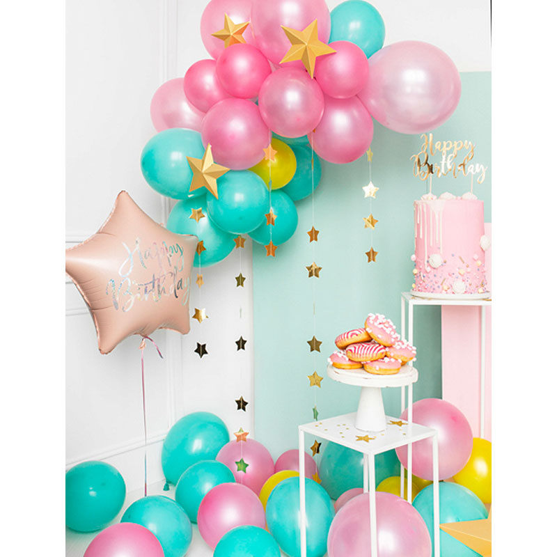 Girlang Stjärnor Guld 3,6m