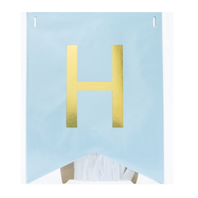 Girlang Happy Birthday Blå