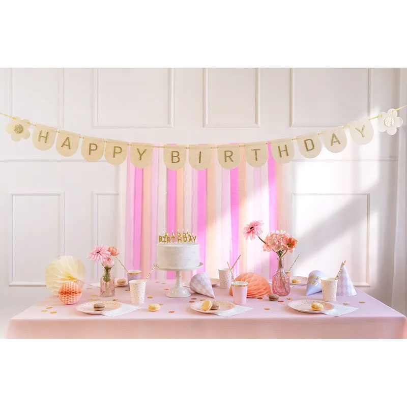 Girlang Happy Birthday i tyg