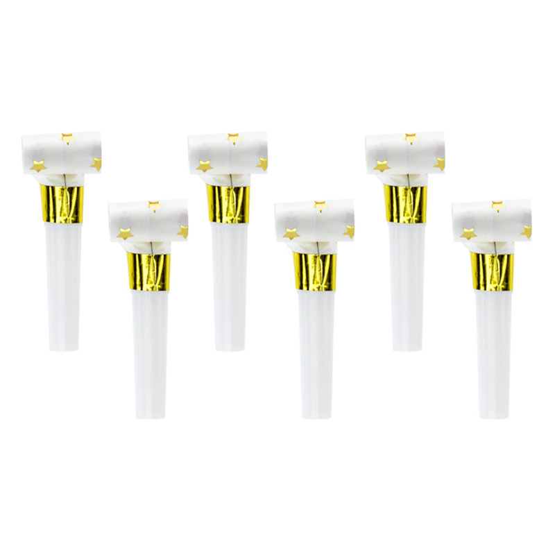 Blåsormar 6-pack vit & guld 