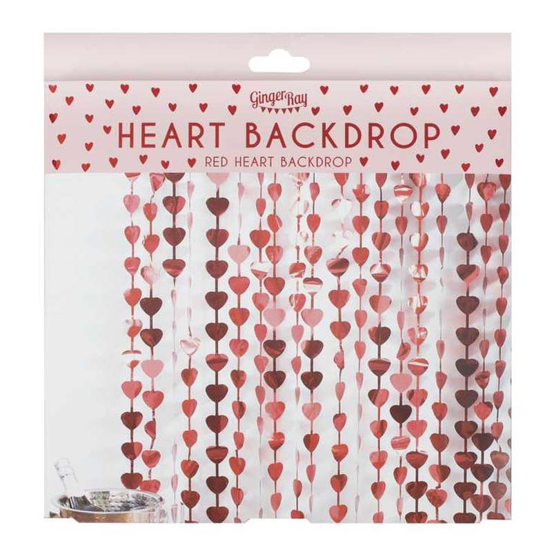 Backdrop Hjärtan röd