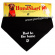 Svart hundscarf med text Svart hundscarf med text