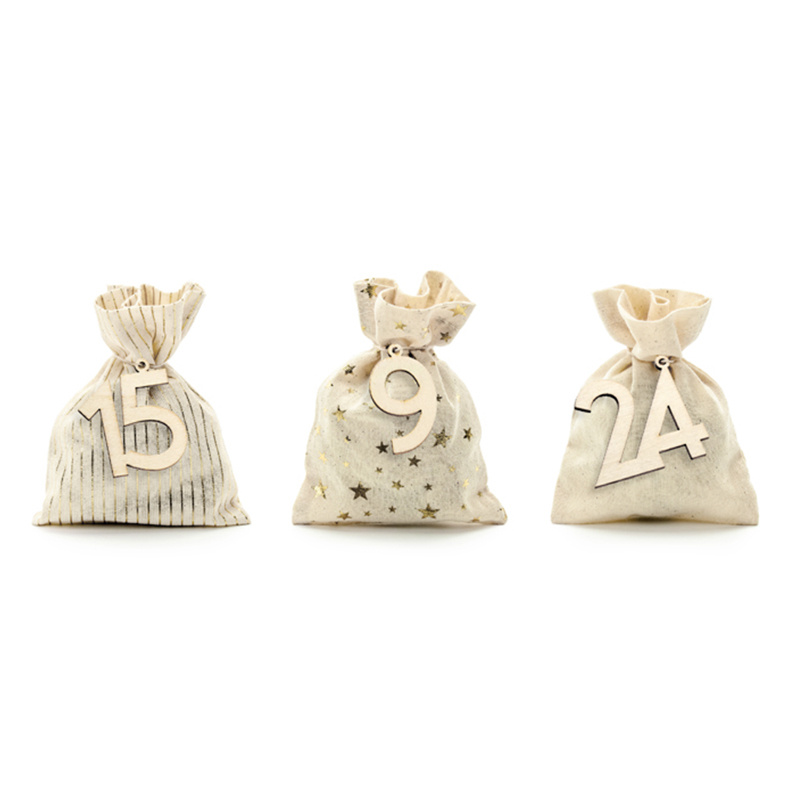Adventskalender Tygpåsar