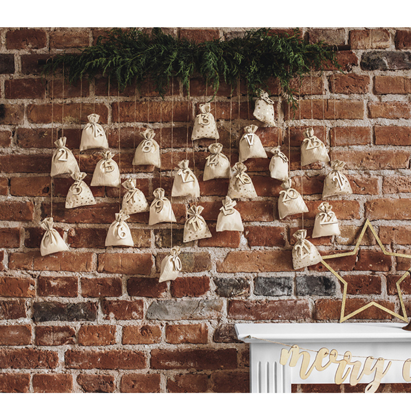 Adventskalender Tygpåsar